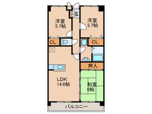 フレア・クレスト水城【2階】の間取り