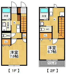 Cassini(カッシーニ)北棟【1階】の間取り