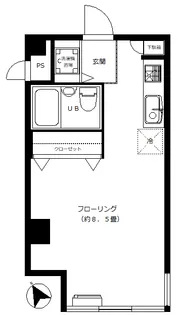ローズガーデン中里【2階】の間取り