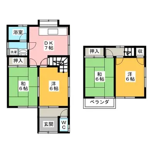 岐阜県関市貸上町【一戸建】の間取り