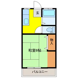コーポ中村I【1階】の間取り