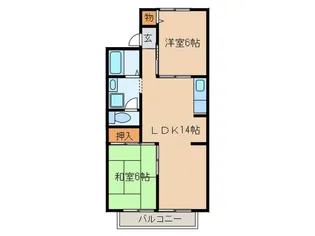 サンライズ【2階】の間取り