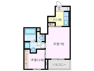コートハウス安塚II【1階】の間取り