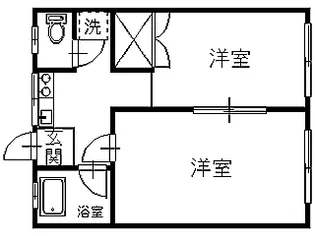 コーポ優B棟【2階】の間取り