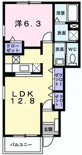 茨城県日立市中成沢町1【アパート】の間取り