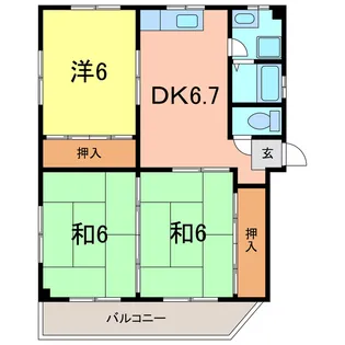 リバーストーン【3階】の間取り