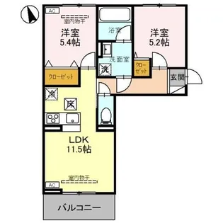 ロータスシャトー【1階】の間取り