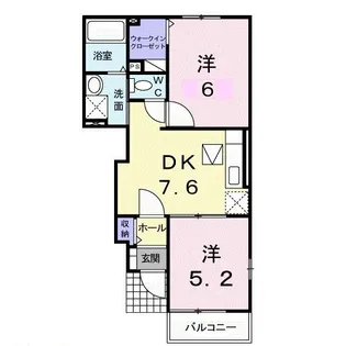 香川県高松市六条町【アパート】の間取り