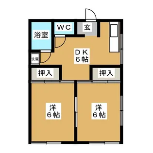 2DKの間取り画像