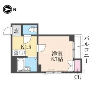ヴェルメゾン山階【4階】の間取り