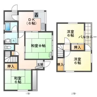 岩手県奥州市水沢字前田袋【一戸建】の間取り