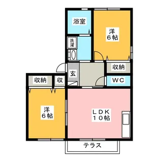 ヴィラージュルピナA【1階】の間取り