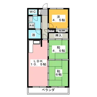 グランドール広瀬【7階】の間取り