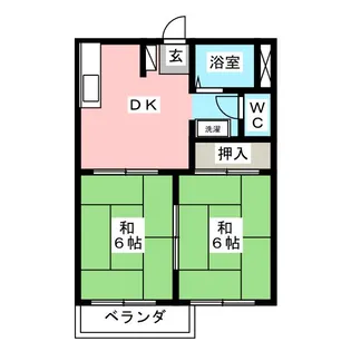 シンシアT’S E棟【2階】の間取り