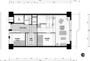 大阪府大阪市北区中津2【マンション】の間取り