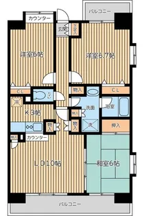 東京都江戸川区西葛西3【マンション】の間取り