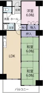 第三福永ハイツ【2階】の間取り