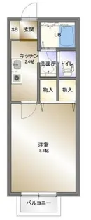 パレスブラン旭南【2階】の間取り