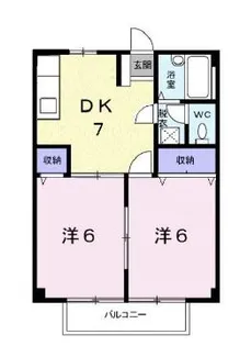 シテイハイツやまやす【2階】の間取り