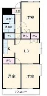 チュリス橋本【1階】の間取り