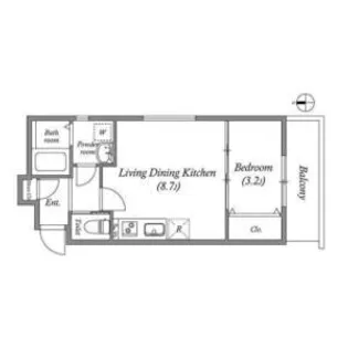 ル・レーヴ今津ノース【2階】の間取り