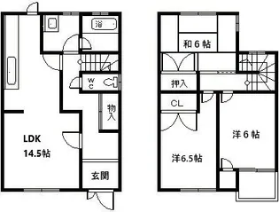 京都府亀岡市曽我部町南条竹谷【一戸建】の間取り