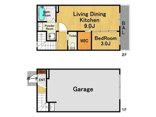 T’s BASE 西難波の間取り