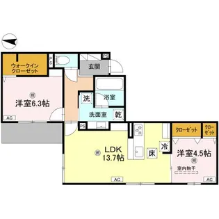 大阪府大阪市東淀川区小松3【アパート】の間取り