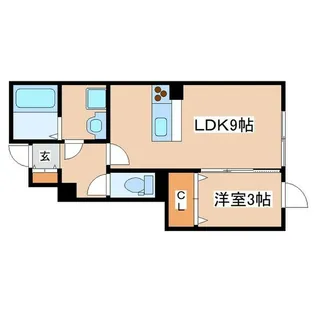 オーシャンコート姫路A棟【1階】の間取り