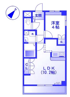日向セントラルコート【4階】の間取り