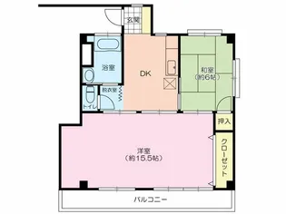 千葉県松戸市岩瀬【マンション】の間取り