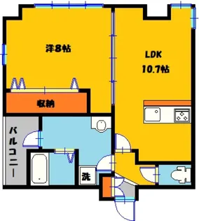 栃木県宇都宮市元今泉2【マンション】の間取り