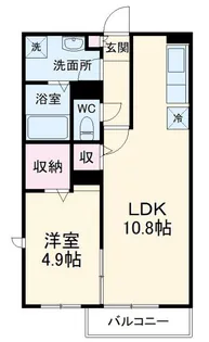 1LDKの間取り画像