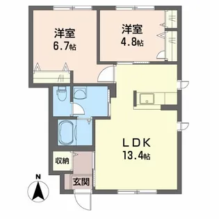 シャーメゾンK【1階】の間取り