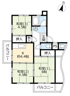 UR千草台【3階】の間取り