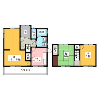 岐阜県可児市下恵土【一戸建】の間取り