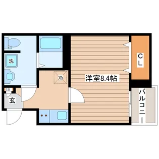 エルソルあすと長町【3階】の間取り