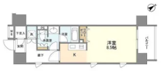 クリオ五反田【7階】の間取り