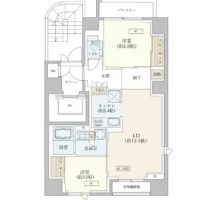 フォレ麻布十番【8階】の間取り