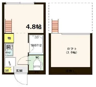 ハーモニーテラス和田【1階】の間取り