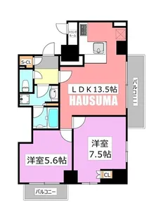 東京都北区田端新町2【マンション】の間取り
