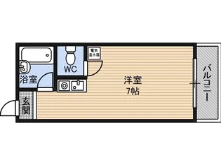 レジデンス堀江【6階】の間取り