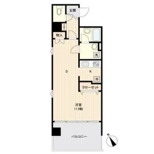 宮城県仙台市宮城野区榴ケ岡【マンション】の間取り
