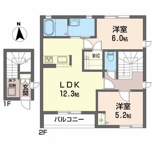 ブランオワゾーC【2階】の間取り