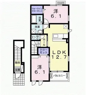 フェリーチェ I【2階】の間取り