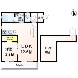 鹿児島県姶良市平松【アパート】の間取り