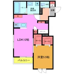 Brilliance本八幡【1階】の間取り