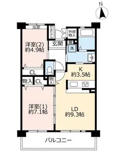 URグリーンタウン小金井【3階】の間取り