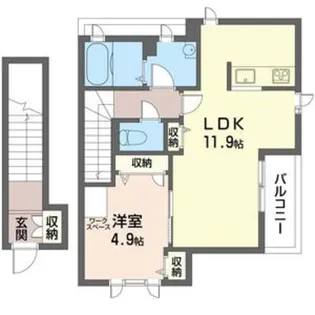 東京都世田谷区砧1【アパート】の間取り