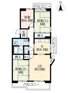 UR若山台第4【2階】の間取り